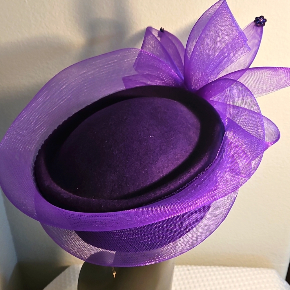 Designers Originals Purple Sculptural Hat - Picture 4 of 4